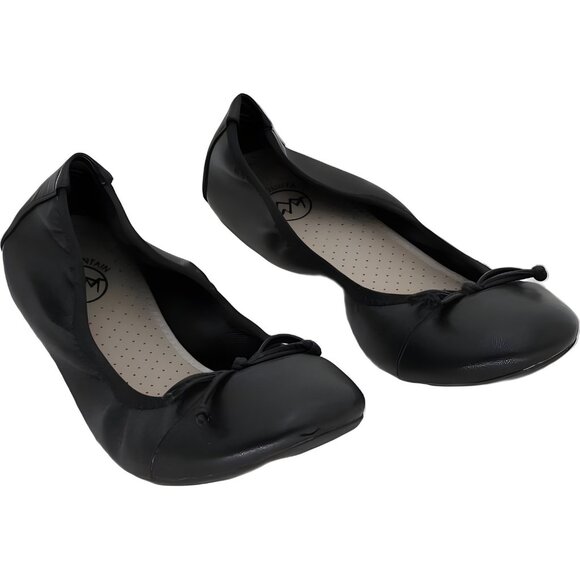 White Mountain Sunnyside II Ballet Flats Black Smooth Women US 6.5M - Picture 4 of 6